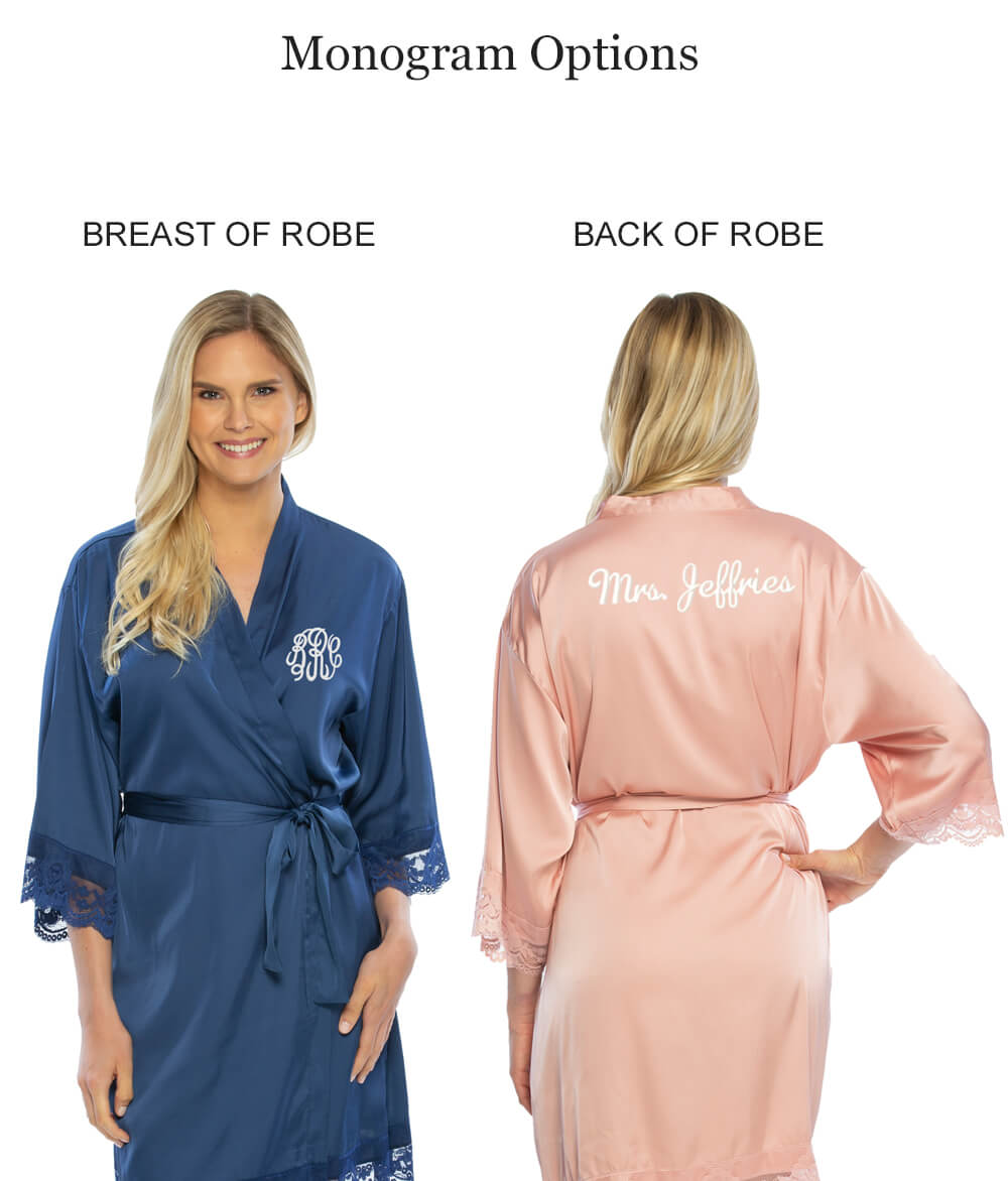 Custom Monogrammed Silk Robe