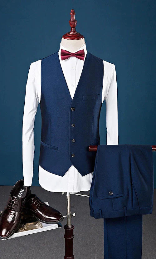 Navy Slim Fit 3 piece Suit