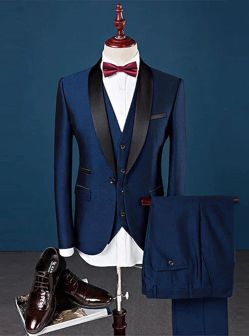 Navy Slim Fit 3 piece Suit