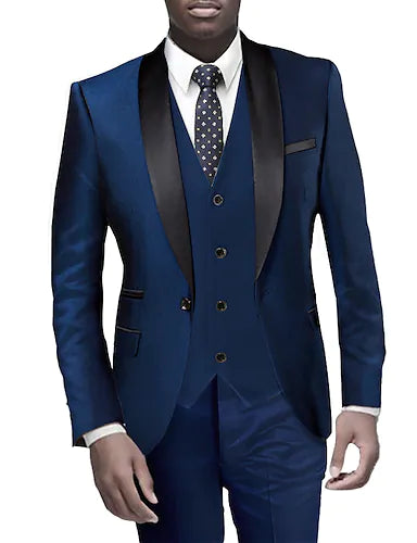 Navy Slim Fit 3 piece Suit