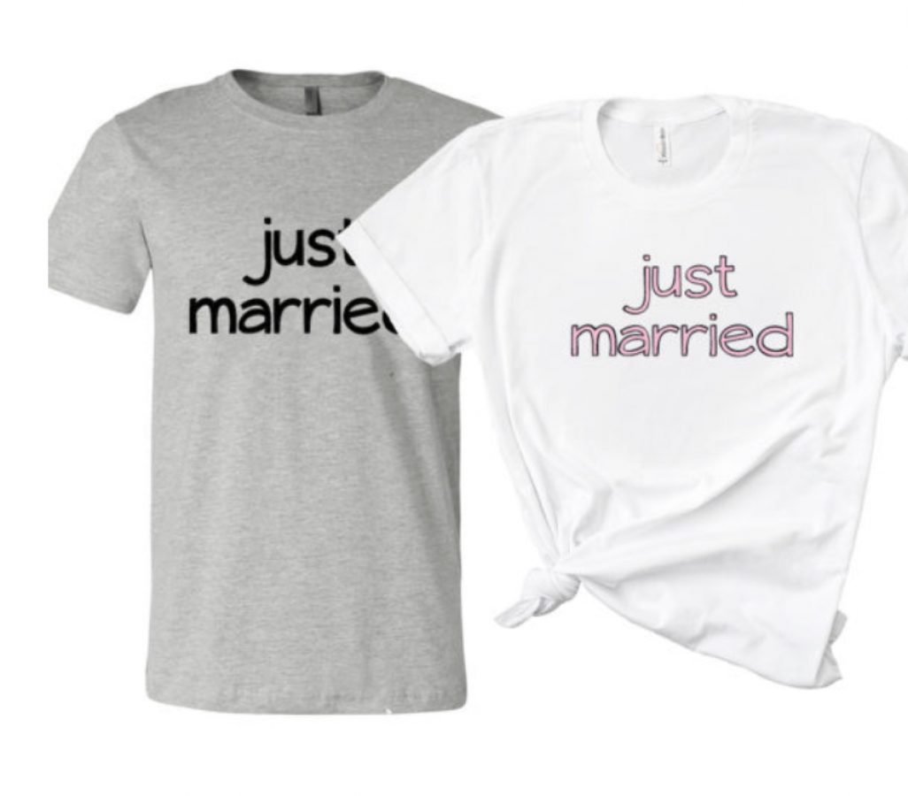 His & Hers "Just Married" Tee